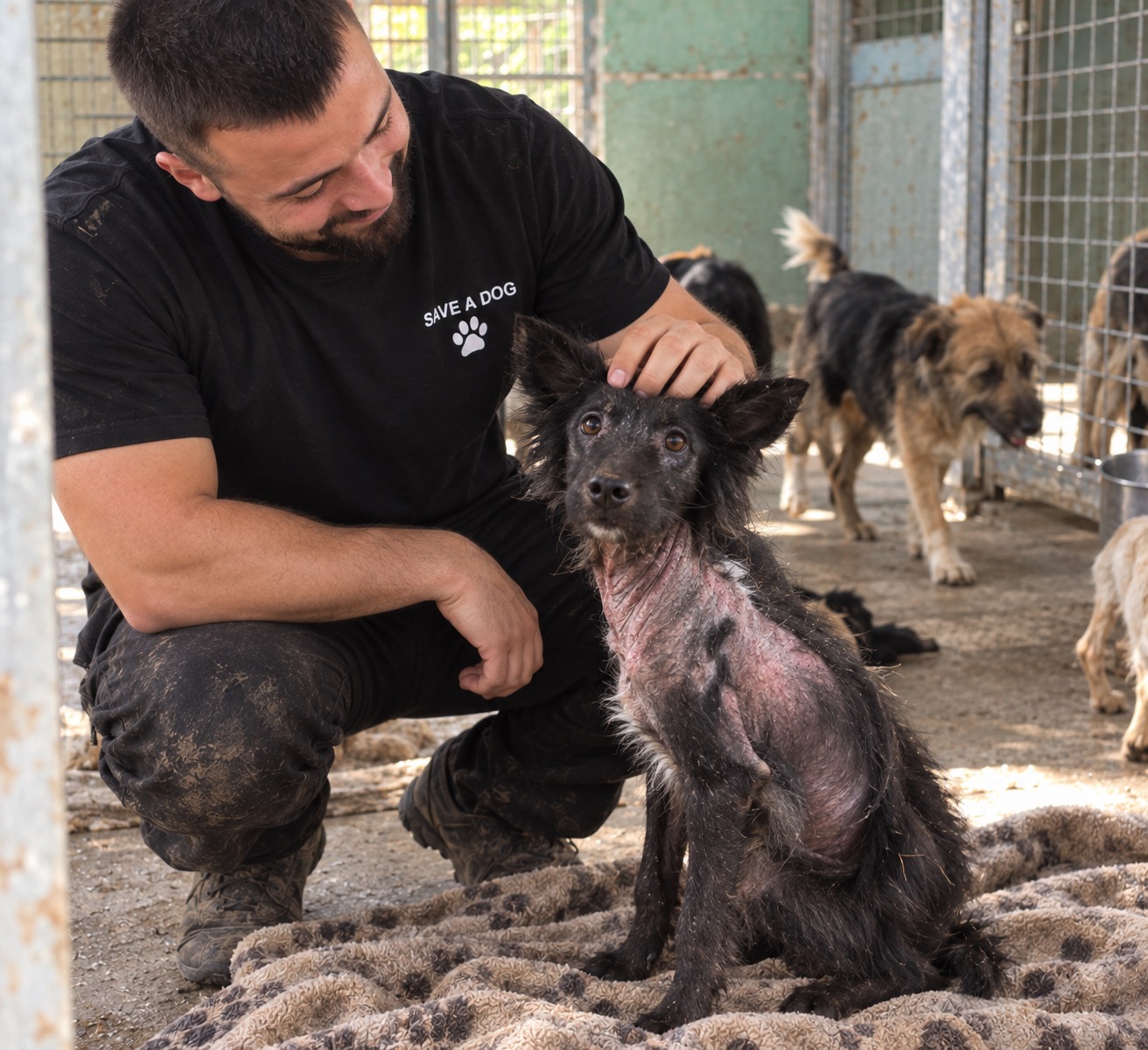 Milo before rescue